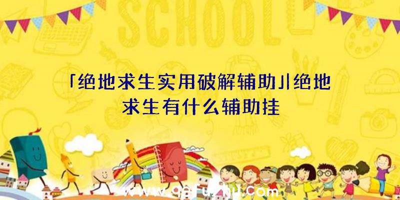 「绝地求生实用破解辅助」|绝地求生有什么辅助挂